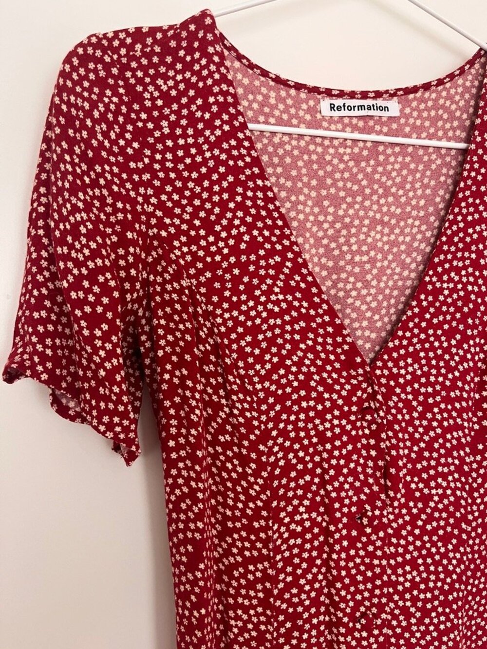 Reformation Locklin Floral Midi Dress Merci Size 2 - Picture 7 of 13
